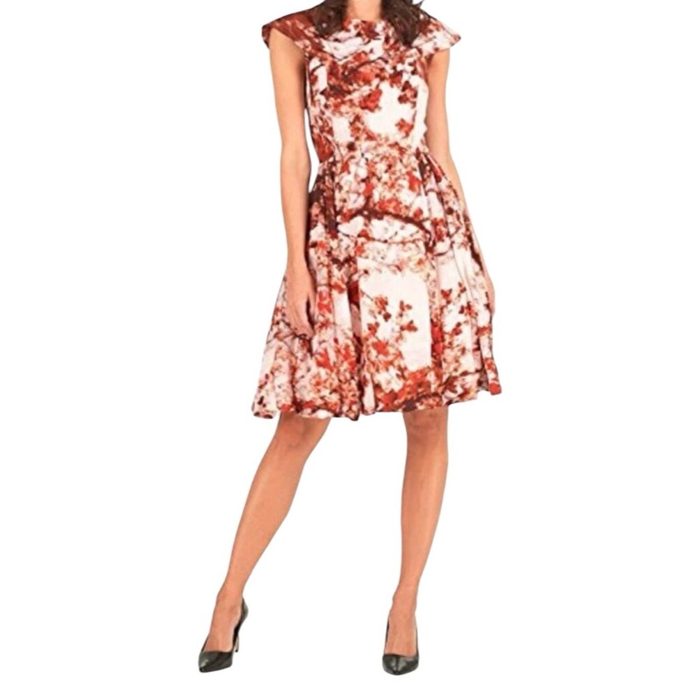 Ted Baker Silk Cherry Blossom Mini Dress Size 1 US Size 4 Small